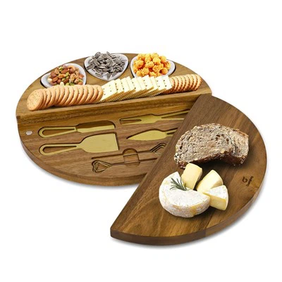 Paljastades, kuidas akaatsia puidust charcuterie tahvli komplekt saab laua fo...